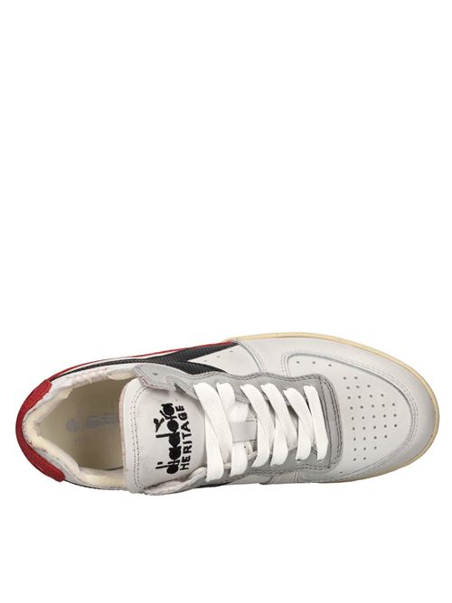 Sneakers in pelle DIADORA HERITAGE | MI BASKET ROW CUTBIANCO-NERO-ROSSO-GRIGIO